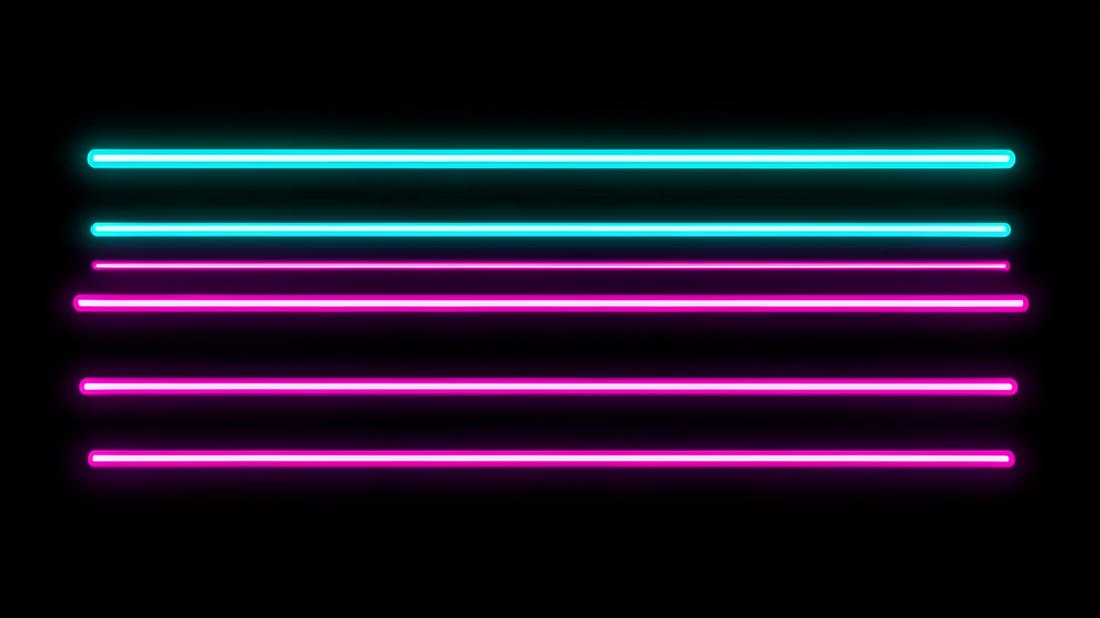 Abstract print of stacked bands of decreasing length